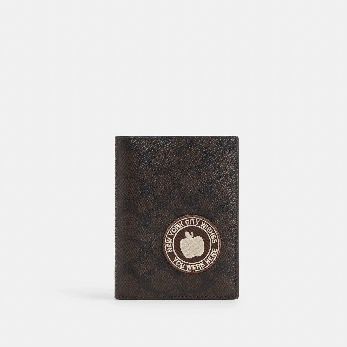 Coach Outlet Passport Card Case In Signature Canvas With Patches